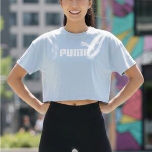 PUMA Women's Baby Blue Crop Top